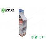 Custom Foldable 3 Shelves Cardboard Floor Displays Shelf With Good Quality Printing