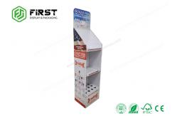 China Custom Foldable 3 Shelves Cardboard Floor Displays Shelf With Good Quality Printing supplier