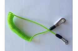 China Transparent green spring string coil lanyard semi-finished coiled tether leash holders supplier