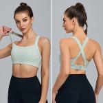Womens Cross Strappy Plus Size Sports Bra Running High Elastic Active Stretch for sale