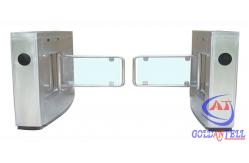 China Semi Automatic Control Passager Security Pedestrian Swing Barrier RS485 / TCP / IP Interface supplier