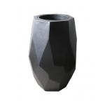 Polygonal Black Flower Pot Artificial Flowers Grass Branches Decor for sale