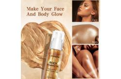 China Organic Body Shimmer Oil Highlighter Makeup Glitter Body Glow Liquid Highlighter Cream supplier