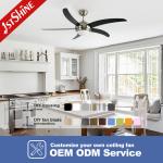 53.4w Modern LED Ceiling Fan 3 Speed Choice With Reversible Motor