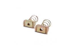 China Unistrut Channel Spring Nut Yellow Zinc Spring Nut Horn Spring Channel Nut supplier
