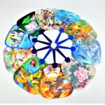 Custom Beautiful Designs 3D Lenticular Hand fan Plastic PET 3D Promotional Hand fans Cartoon 3D lenticular fans for sale