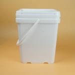 16.5L Food Grade Plastic Packaging Square Bucket With Lid And Handle for sale