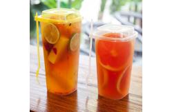 China Square Disposable Plastic Cups With Lids 22oz Bubble Tea Cup Custom Logo supplier