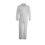 280GSM Twill 3/1 Flame Retardant Coverall Multi Pockets Light Gray for sale