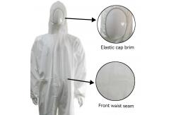 China Waterproof Microporous Hooded Isolation Coveralls Without Foots Cover Customization supplier