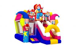 China ODM Inflatable Bouncy House With Slide Clown Inflatable Combo supplier
