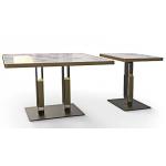 Bistro Table Legs Cast Iron Sandy Texture Designer Furniture Flat Board Easy Assemble for sale