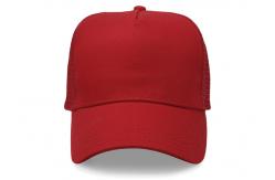 China 5 panels Trucker Cap Red Customizable With Adjustable For Unisex supplier