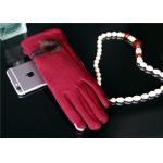 lady dress gloves, touching effect, with fur for sale