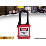 Durable Lock Out Padlocks , Dust Proof Nylon Shackle ABS Lock Out Locks for sale