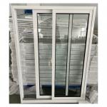 Aluminum Double Glass Sliding Window White Frame European Style for sale