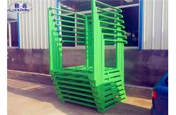 China Green Steel Stacking Racks , Warehouse Plate Stacking Storage Racks For Tobacco supplier