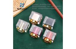 China Stock Rectangular Glass Perfume Bottle Clear Cap For Perfume Bottles supplier