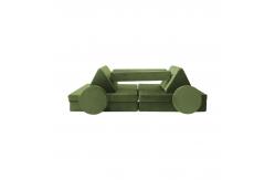 China Toddler Velvet Fabric Waterproof Liner Modular Play Couch Set Certified Safe supplier
