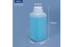 China Long Lasting 500ML Square Plastic Bottle Easy Filling And Pouring supplier