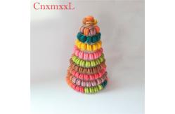 China Stackable 10 Layer Plastic Macaron Packaging 0.8mm PVC Christmas Tree Macaron Tower supplier