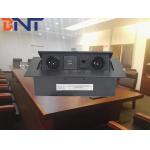 black color with double french interface hidden type media desktop socket for sale