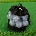 Polyester Sports Drawstring Bag Mesh Pocket Net Pouch For Storage Golf Tennis Ball for sale