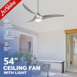54 Mulit Colors/OEM 1stshine LED Ceiling Fan with Time Setting and Remote Control for sale