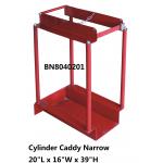 Narrow Type Compressed Gas Cylinder Storage Racks With Chain Divider / Lockable Pin for sale