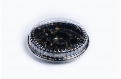 China Round Disposable Food Packaging Plastic Sushi Trays with Lid supplier