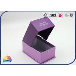 Purple CMYK Paper Packaging Gift Box Matte Lamination Hot Stamping Custom for sale