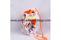China Cartoon 0.06mm PE Drawstring Shoulder Bag For Outing supplier