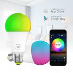 E26 Smart Wifi LED Bulb 5w 10w 15w Remote Control RGB Memory Function Voice Activated Led Lights for sale