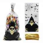 Halloween Skeleton Cellophane Treat Bag 150pcs For Kids for sale