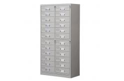 China 24 Drawers Epoxy Powder Finish Metal File Storage Cabinets For Office supplier