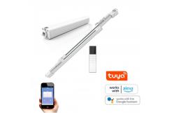 China Electroplated Adjustable Curtain Track And Super Silent Electric Motor With Remote Control supplier