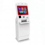 Lobby Self Service Hotel Check In Kiosk Atm Machine With LED Touch Screen for sale