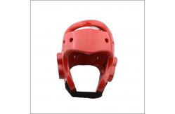 China Red Flexible Taekwondo Helmet Face Shield With Nylon Strap supplier
