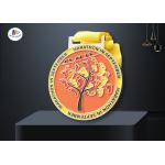 Durable Custom Marathon Medals Die Struck With Soft Enamel Glitter Color for sale