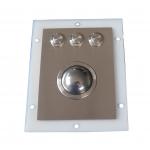 Waterproof Stainless Steel Optical Trackball Pointing Device Ruggedized Stainless Buttons for sale