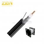 PVC Jacket RG11 CATV Coaxial Cable 14 AWG CCS 60% AL Braid With Messenger for sale