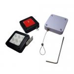 Square Shape Retail Security Tether Retractable Security Tether Cable Black White Color for sale