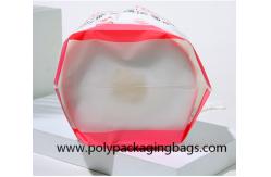 China Frosted CPE White LDPE Ribbon Plastic  Drawstring Bags For Snacks Packaging supplier