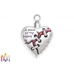 23.5g Heart Memorial Charms For Ashes