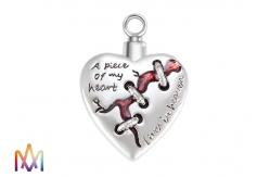 China 23.5g Heart Memorial Charms For Ashes supplier