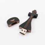 15MB/S 32GB 128GB Wooden Flash Drive Guitar Shape Memory Fast Speed for sale