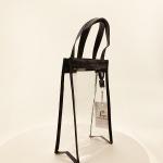 New Style Clear Plastic PVC Zipper Bag For Comestics with PU Handle for sale