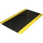 Yellow And Black PVC Rubber ESD Anti Fatigue Floor Mat for sale
