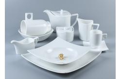 China OEM ODM Slow Heat Transfer Triangle Ceramic Bowl Set supplier