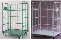 China Stackable Roll Cage Trolley Anti  Static Powder Coated Nestable Roll Cages supplier
